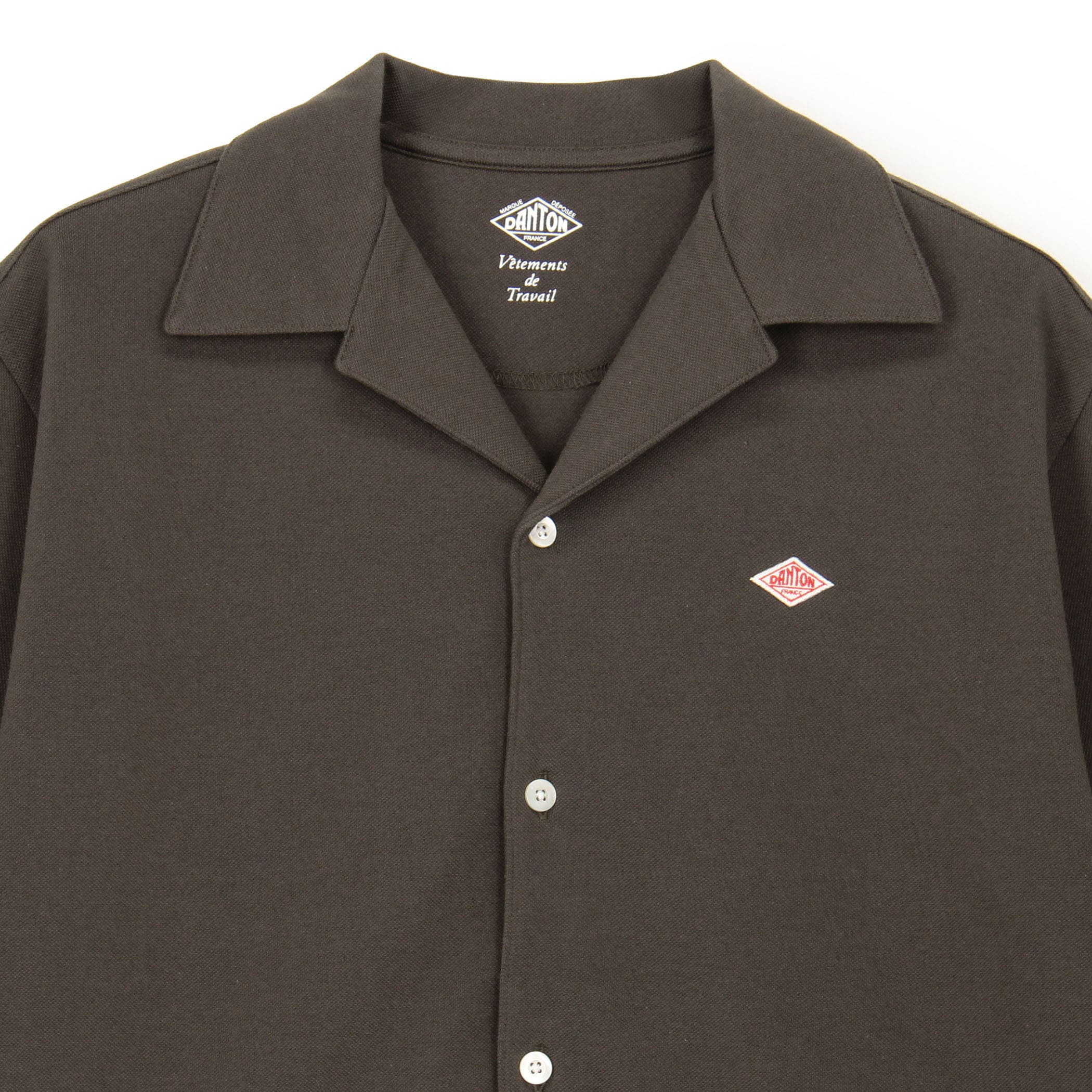 Store-Exclusive Men's Pique Open-Collar Shirt - Image 3