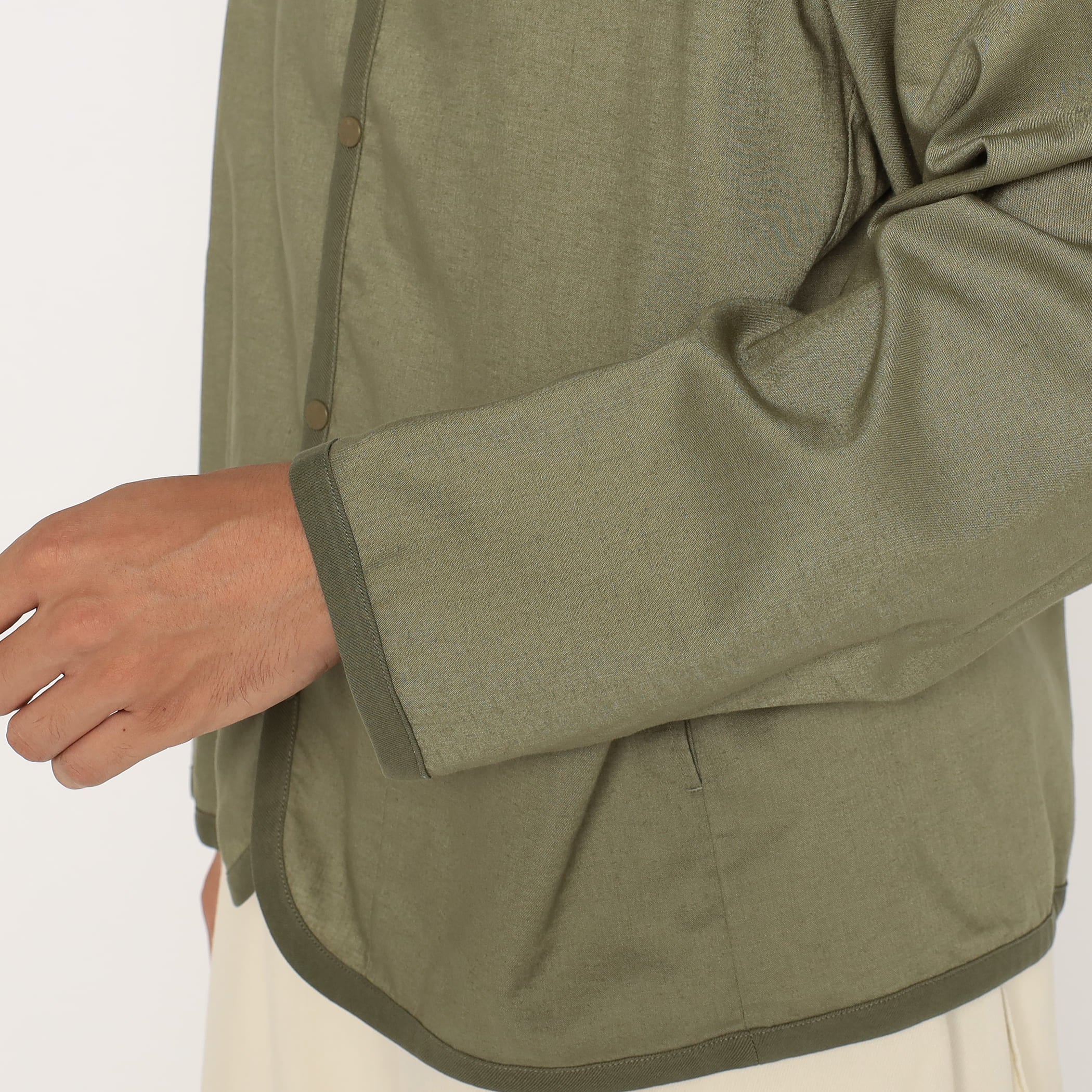 Men's Linen Polyester Cloth Shirt Cardigan - Image 9