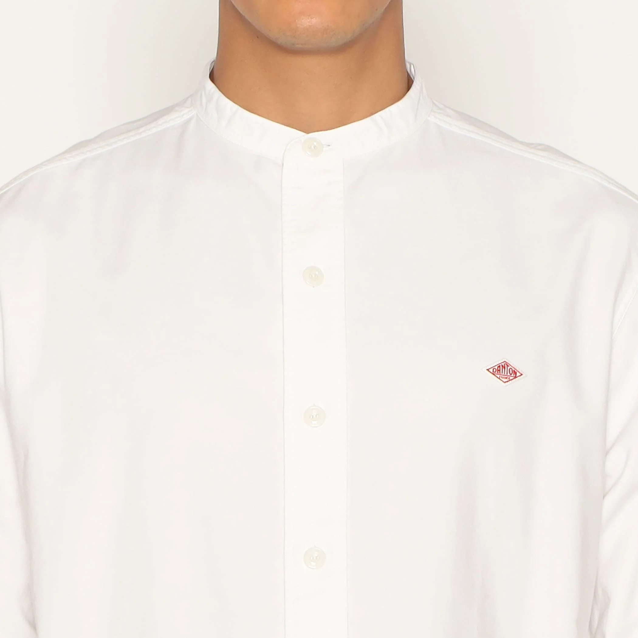 Men's Oxford Band Collar Shirt - Image 7