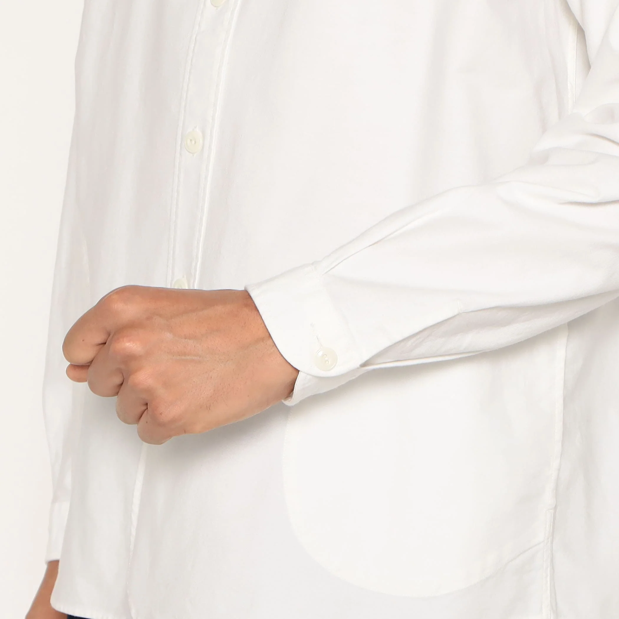 Men's Oxford Band Collar Shirt - Image 9