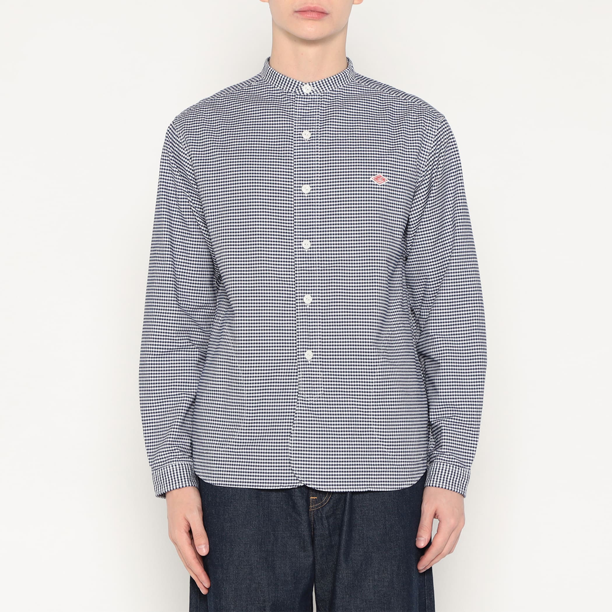 Men's Oxford Band Collar Shirt Pattern - Image 14