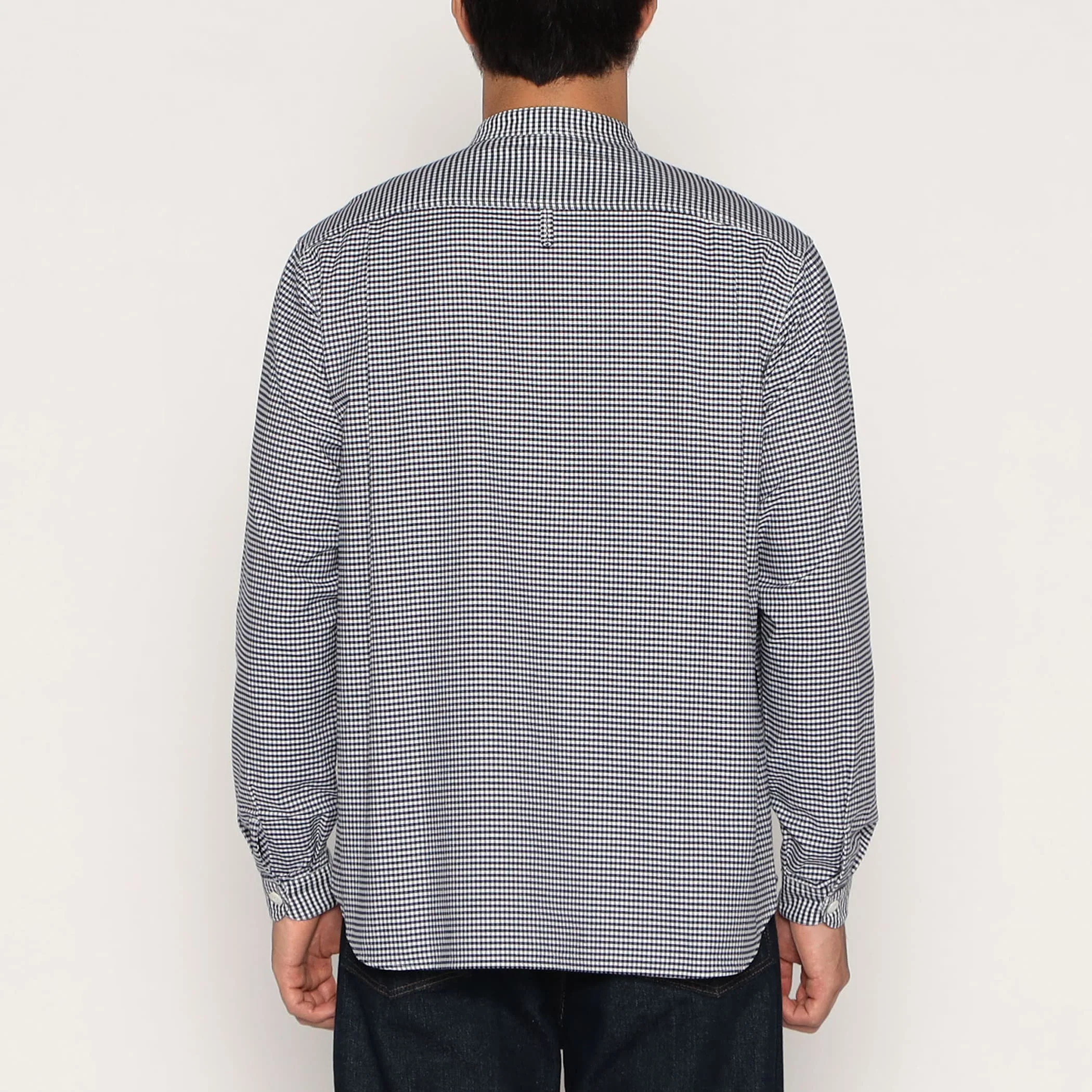 Men's Oxford Band Collar Shirt Pattern - Image 7