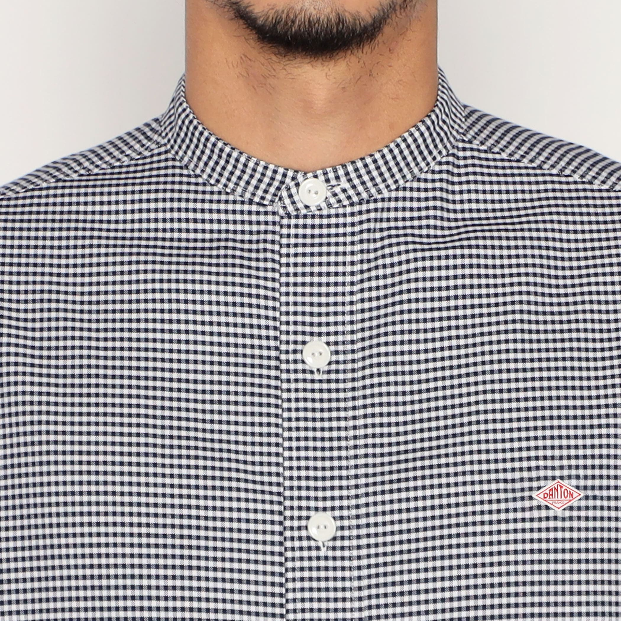 Men's Oxford Band Collar Shirt Pattern - Image 8