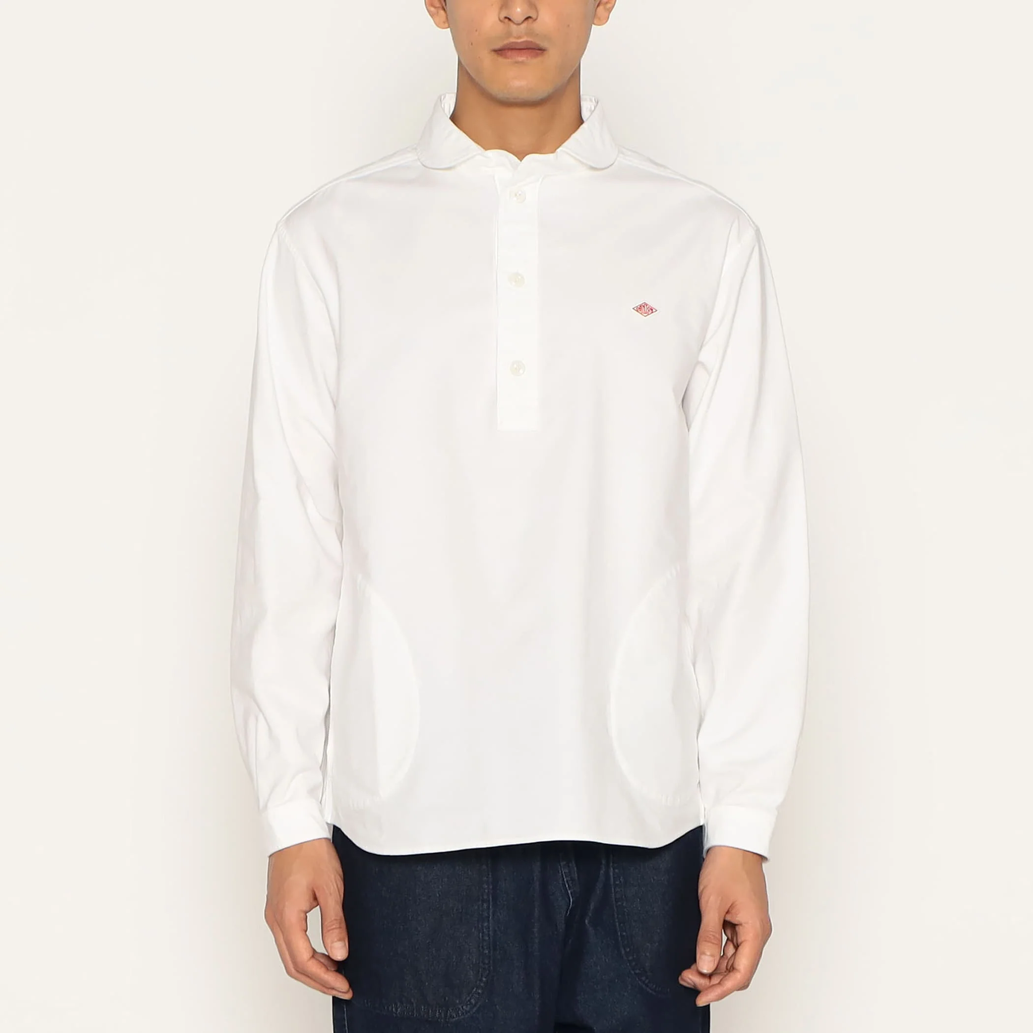 Men's Oxford Round Collar Pullover Shirt - Image 3