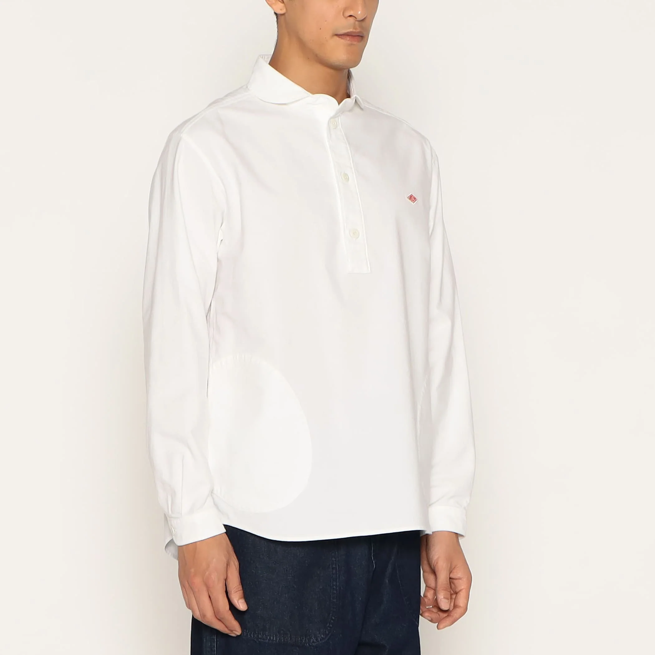 Men's Oxford Round Collar Pullover Shirt - Image 4