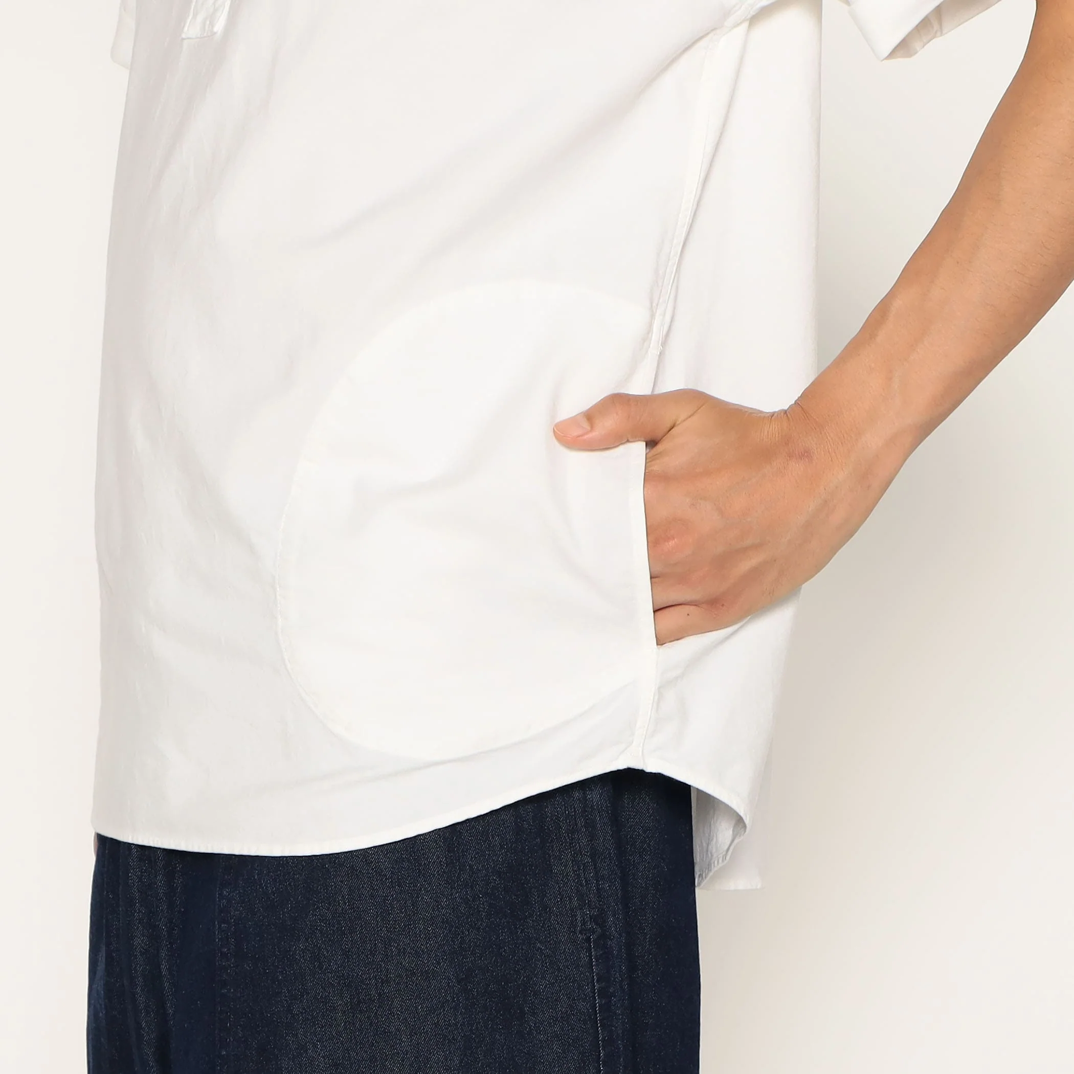 Men's Oxford Round Collar Short Sleeve Pullover Shirt - Image 10