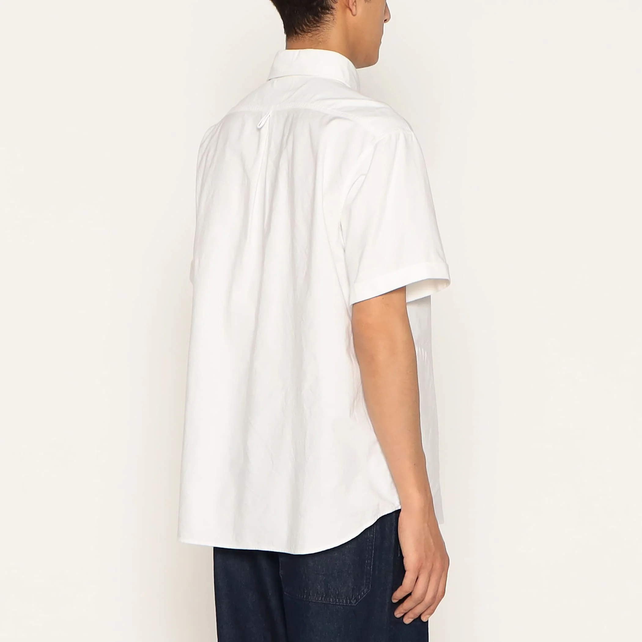 Men's Oxford Round Collar Short Sleeve Pullover Shirt - Image 5