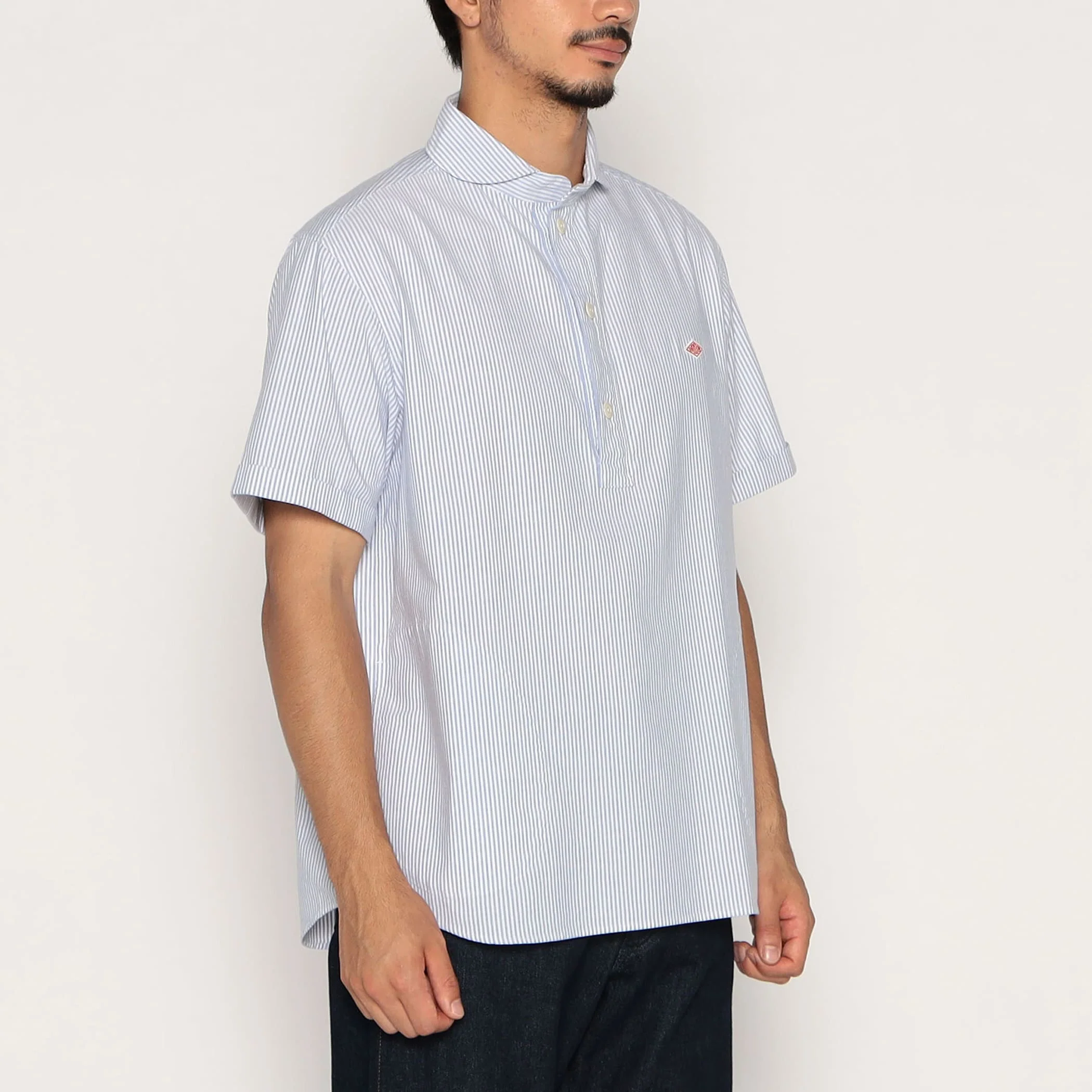 Men's Oxford Round Collar Short Sleeve Pullover Shirt Pattern - Image 3
