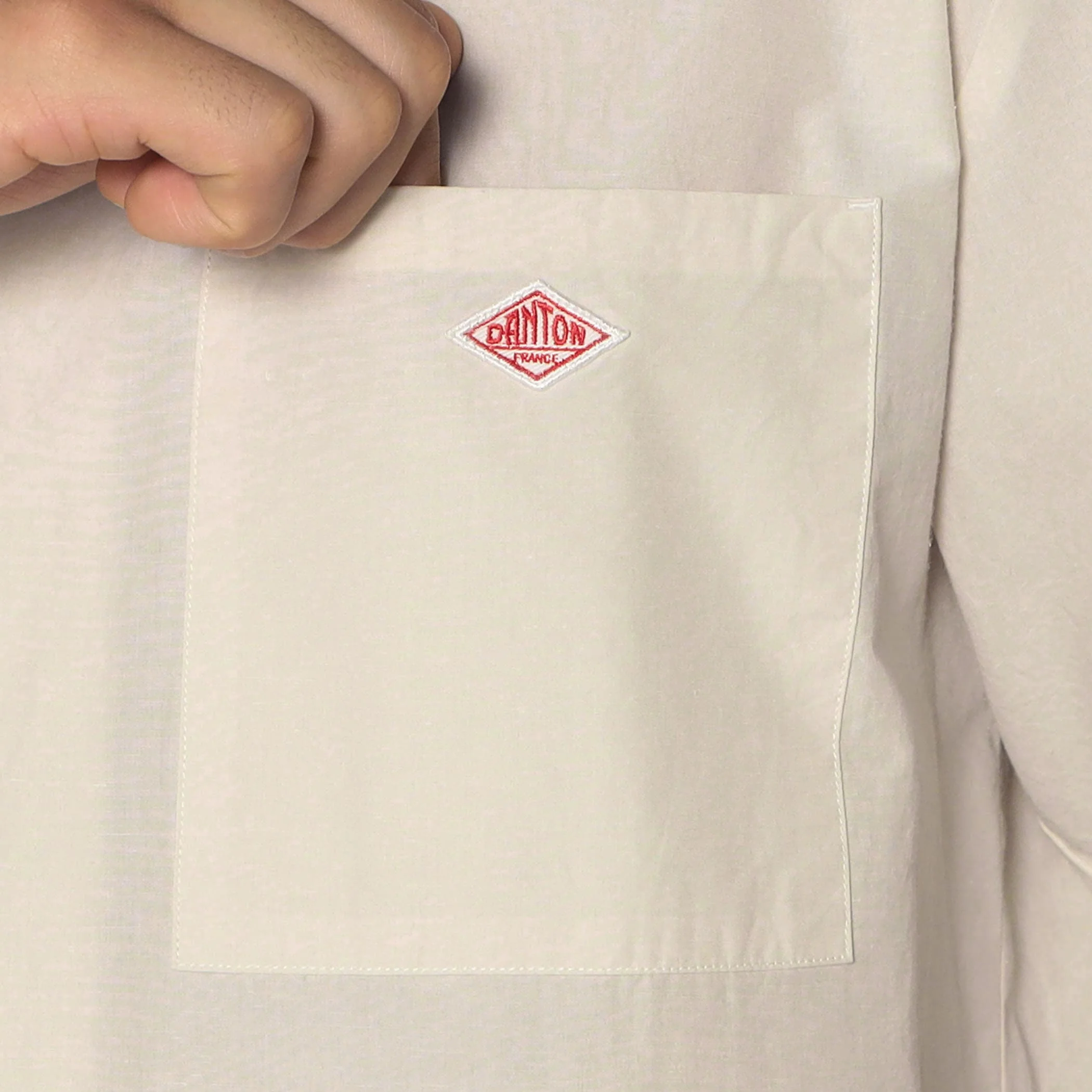 Men's Cotton Linen Short Sleeve Band Collar Shirt - Image 10