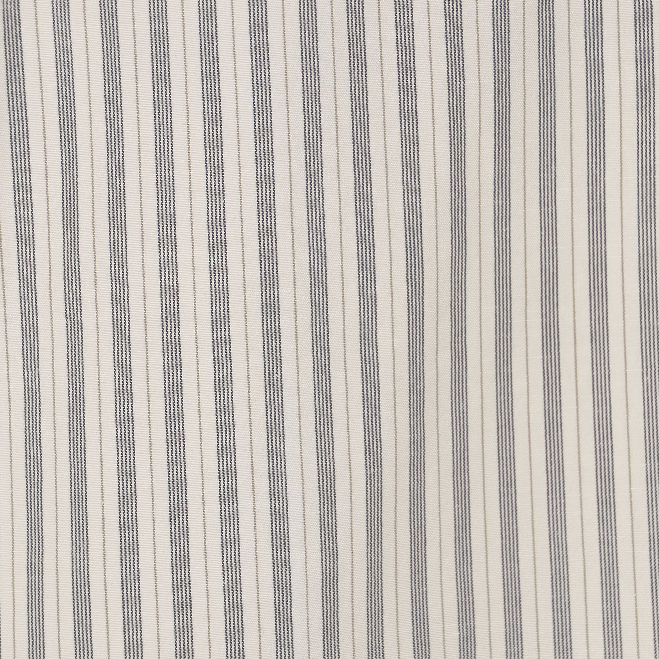 Men's Cotton Linen Short Sleeve Band Collar Shirt Stripe - Image 16
