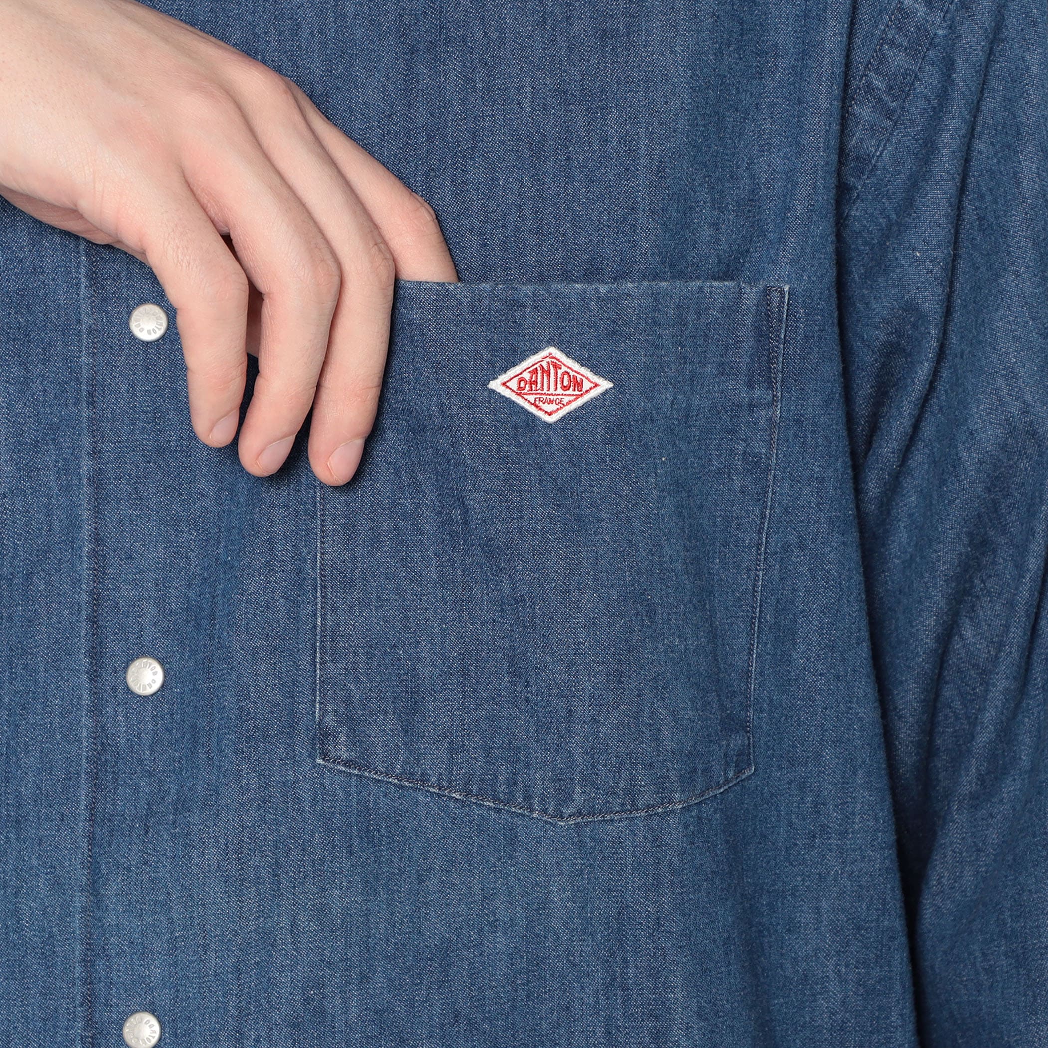 Men's Denim Dungaree Button-Down Shirt - Image 10