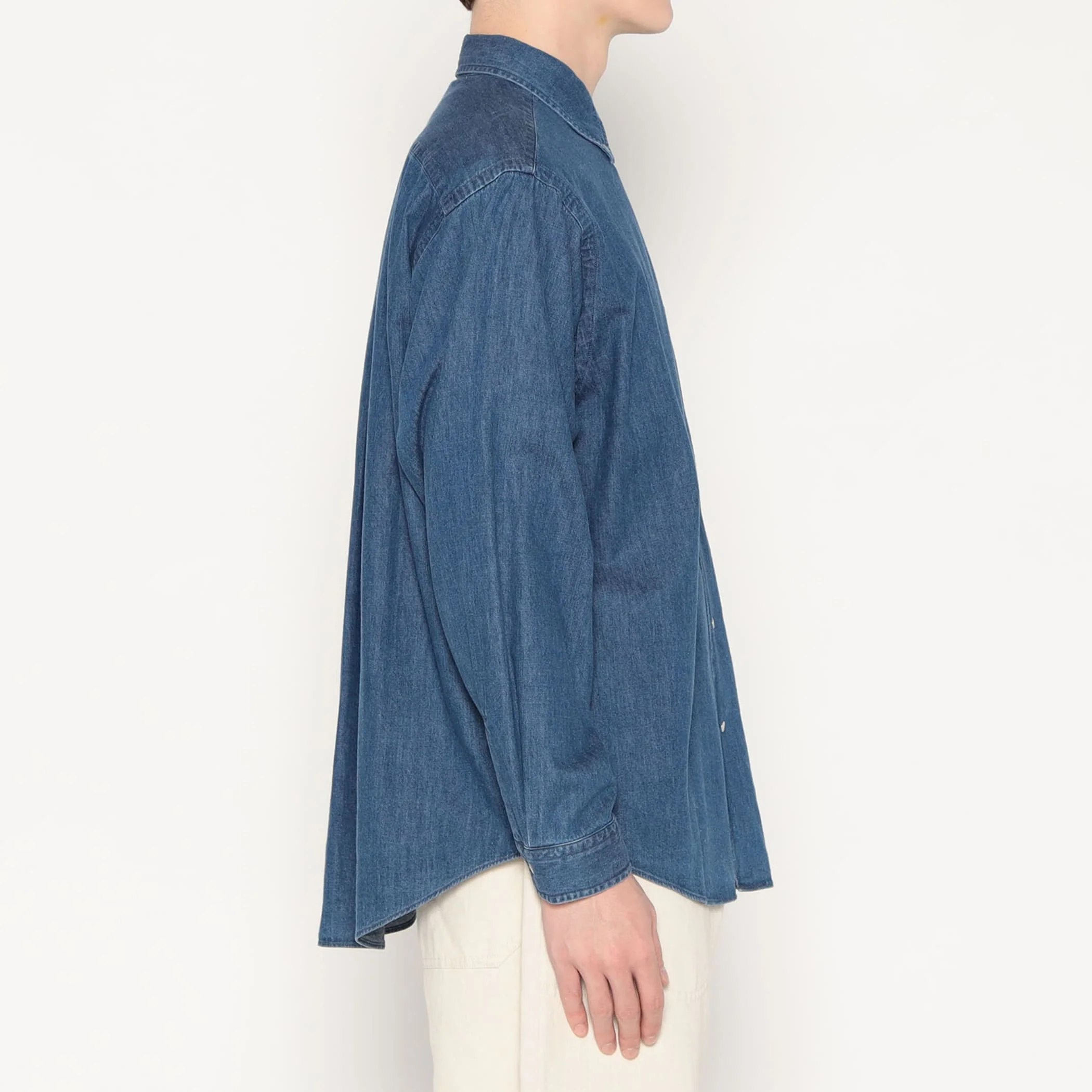 Men's Denim Dungaree Button-Down Shirt - Image 4