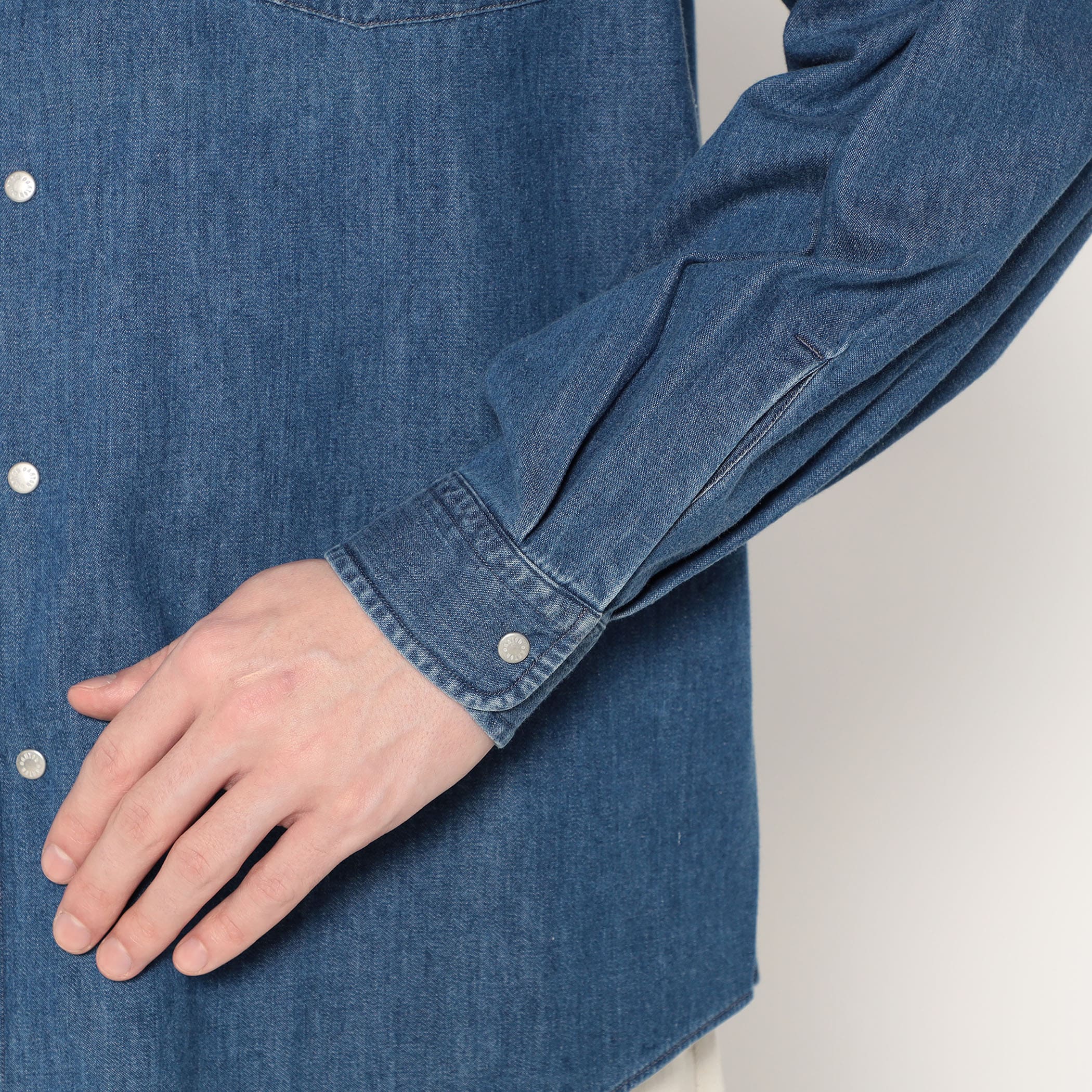 Men's Denim Dungaree Button-Down Shirt - Image 8
