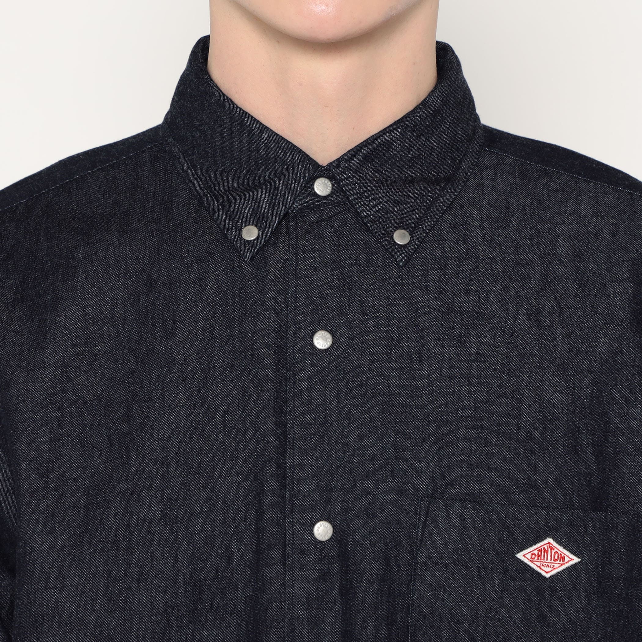 Men's Denim Dungaree Short Sleeve Button-Down Shirt - Image 7
