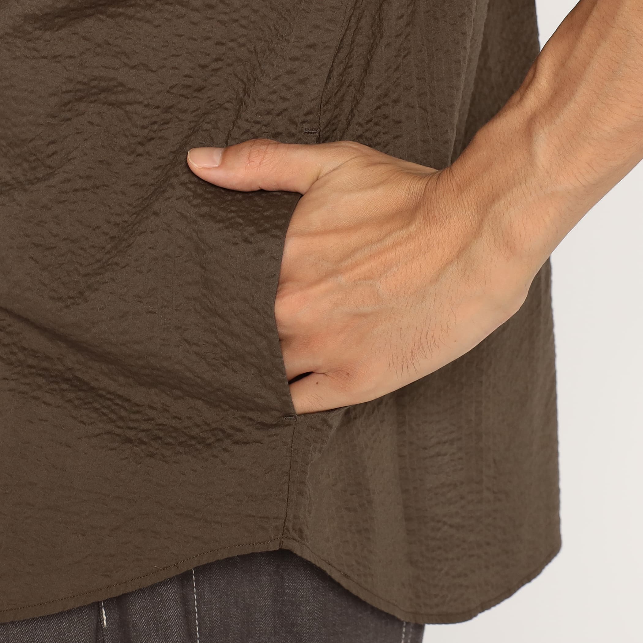 Men's Seersucker Short Sleeve Work Shirt - Image 10