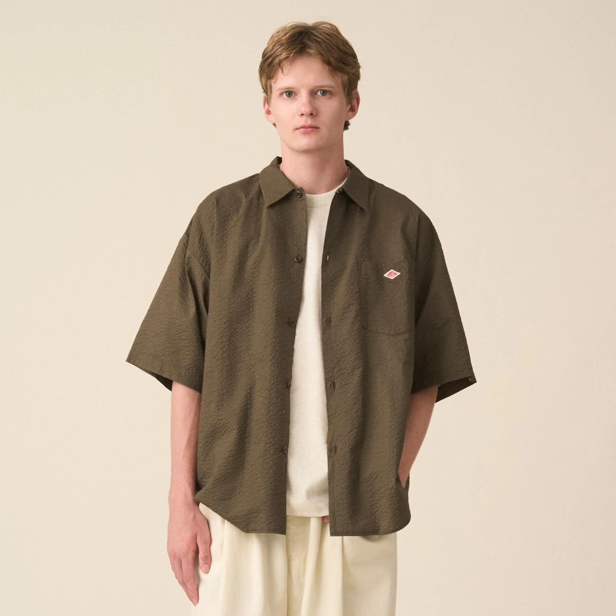 Men's Seersucker Short Sleeve Work Shirt - Image 2