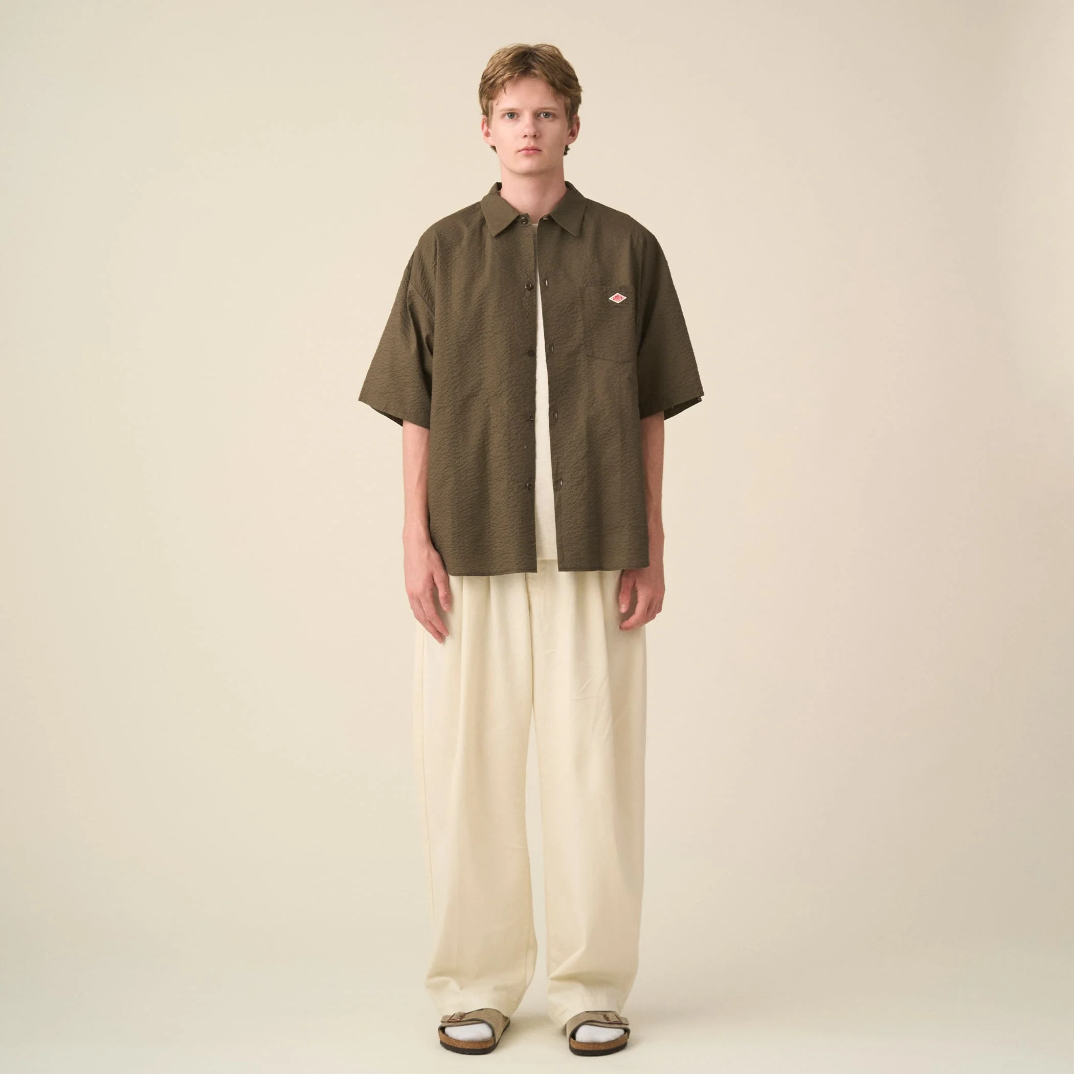 Men's Seersucker Short Sleeve Work Shirt - Image 3