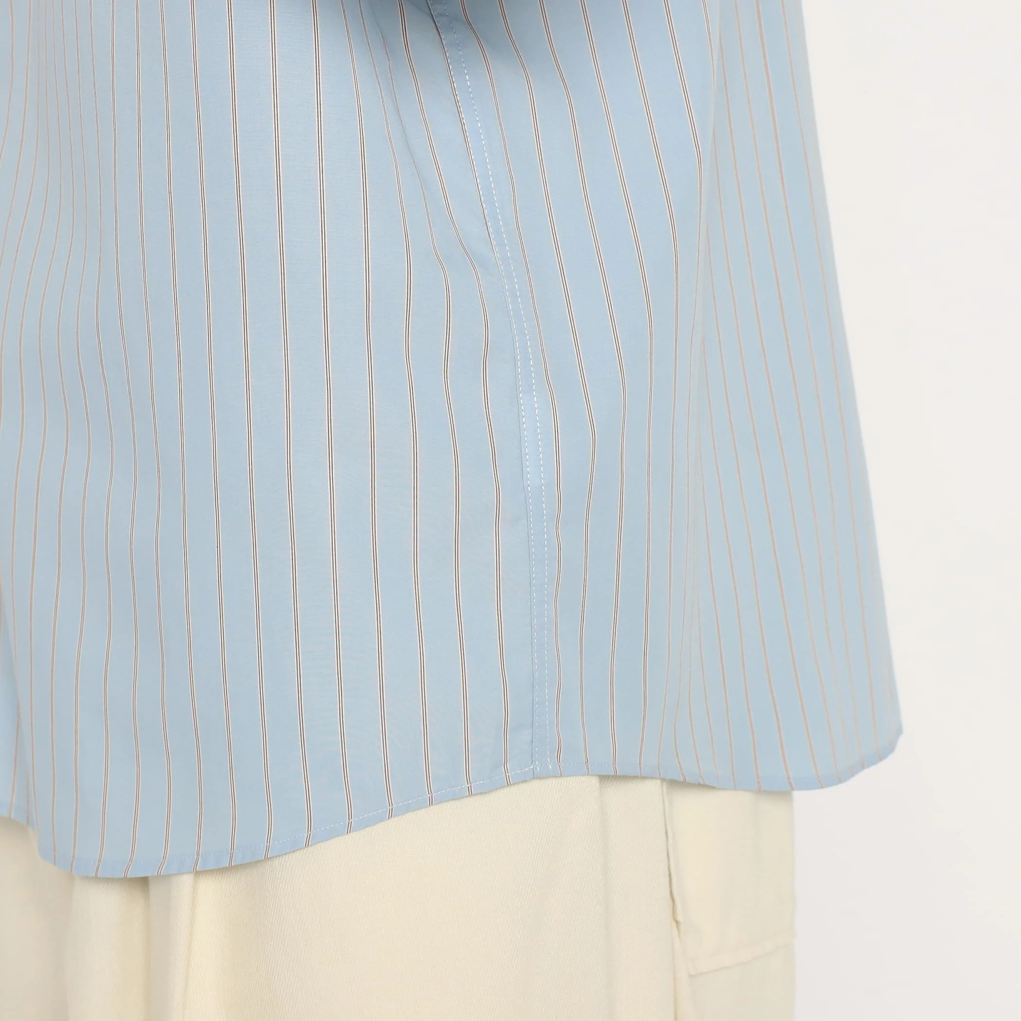 Men's Cotton Poplin Band Collar Shirt - Image 11