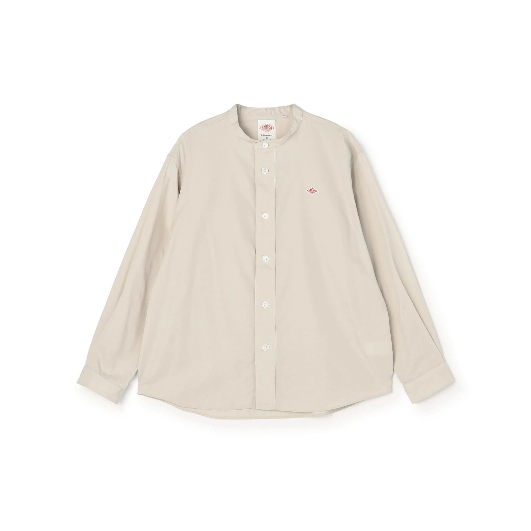 Men's Cotton Poplin Band Collar Shirt - Image 14
