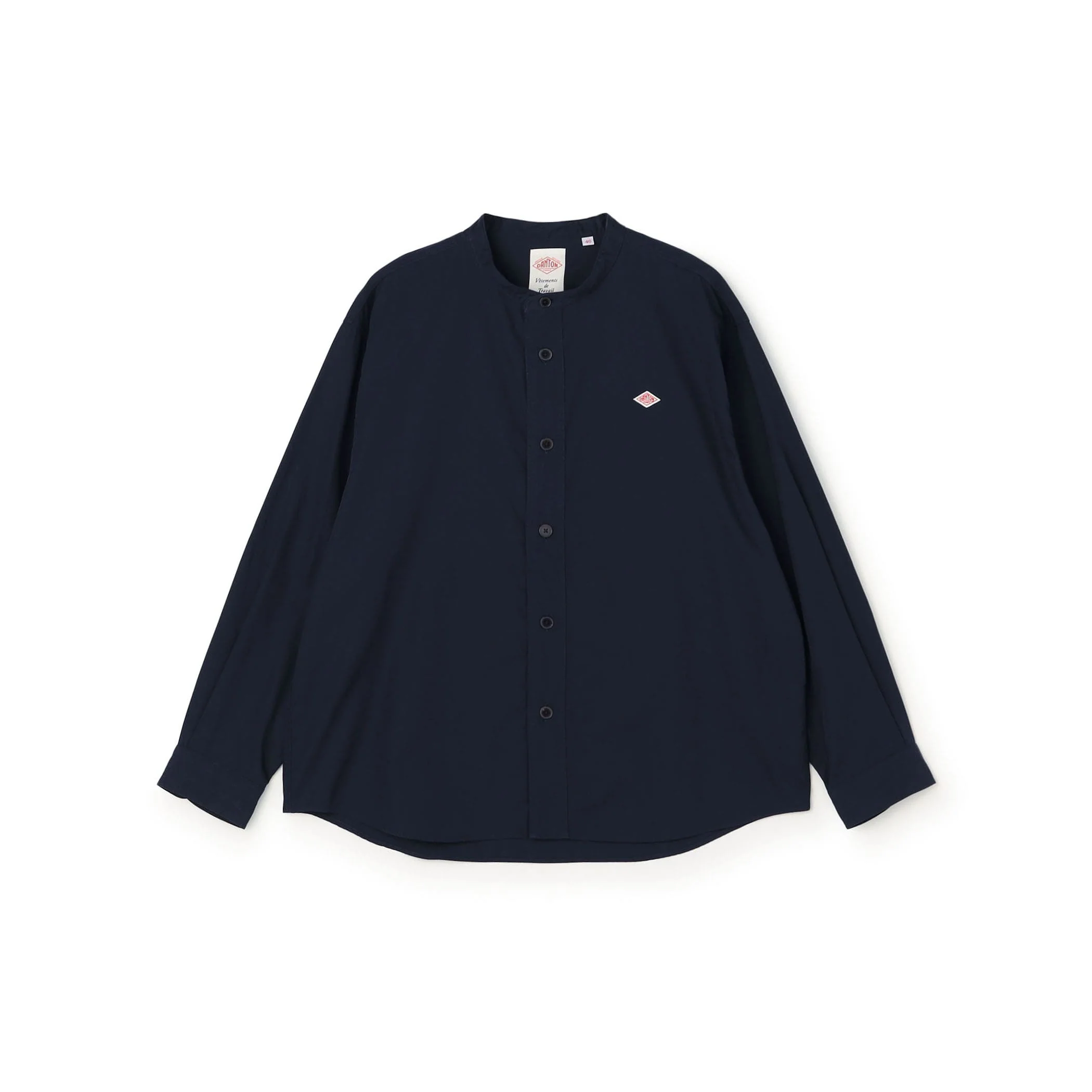 Men's Cotton Poplin Band Collar Shirt - Image 16