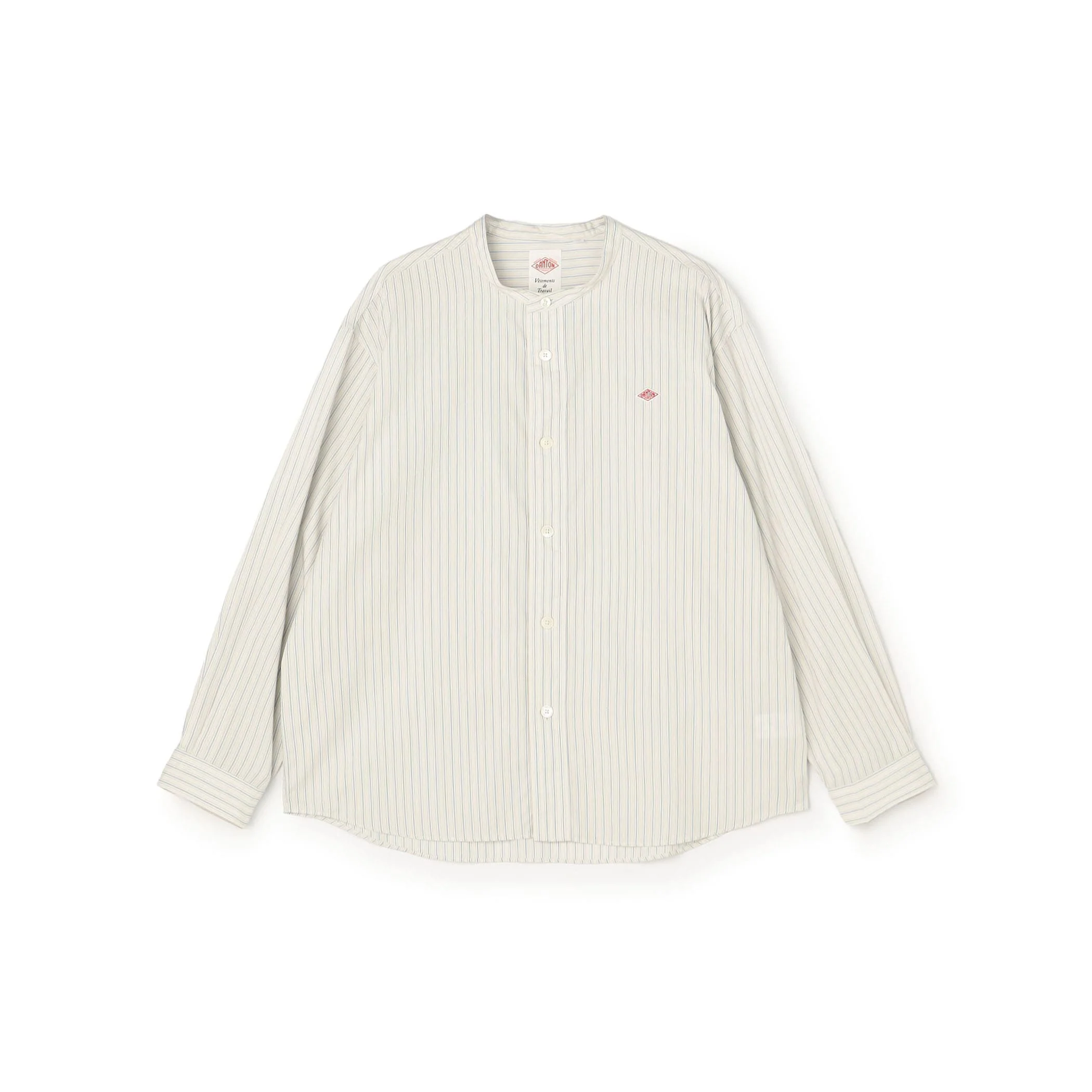 Men's Cotton Poplin Band Collar Shirt - Image 20