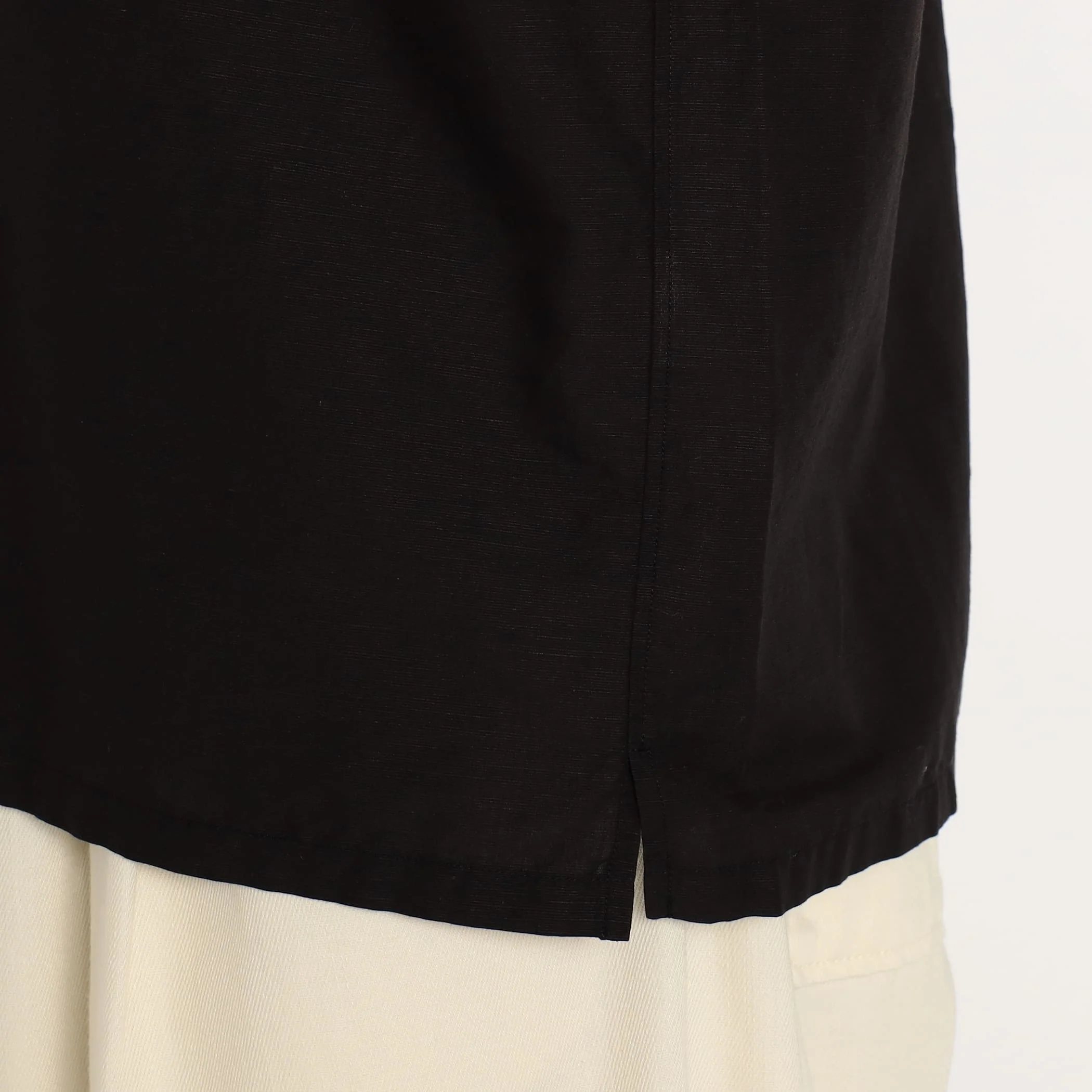 Men's Cotton Linen Slub Open-Collar Shirt - Image 8