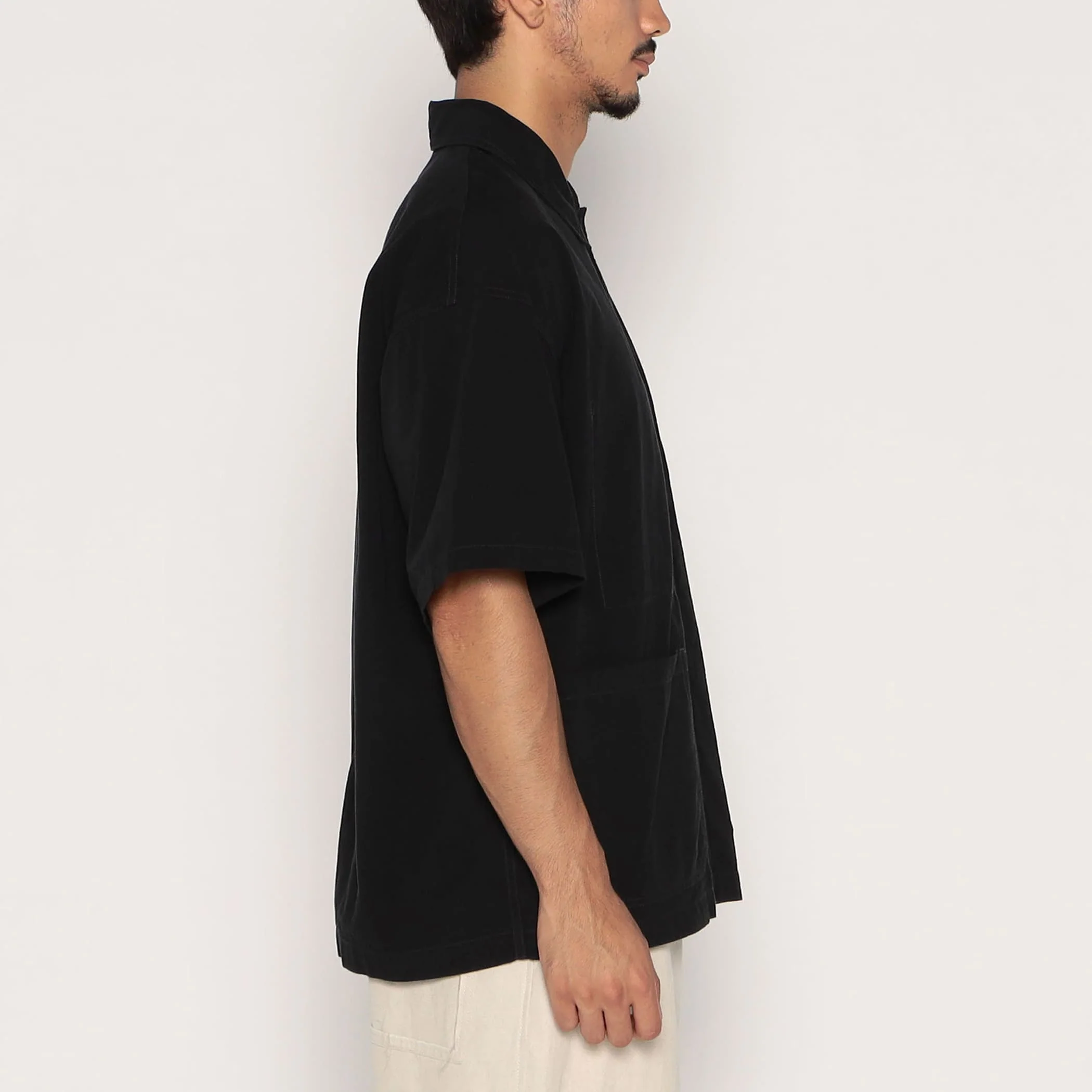 Men's Organic Cotton Washer Short Sleeve Coverall Shirt - Image 4
