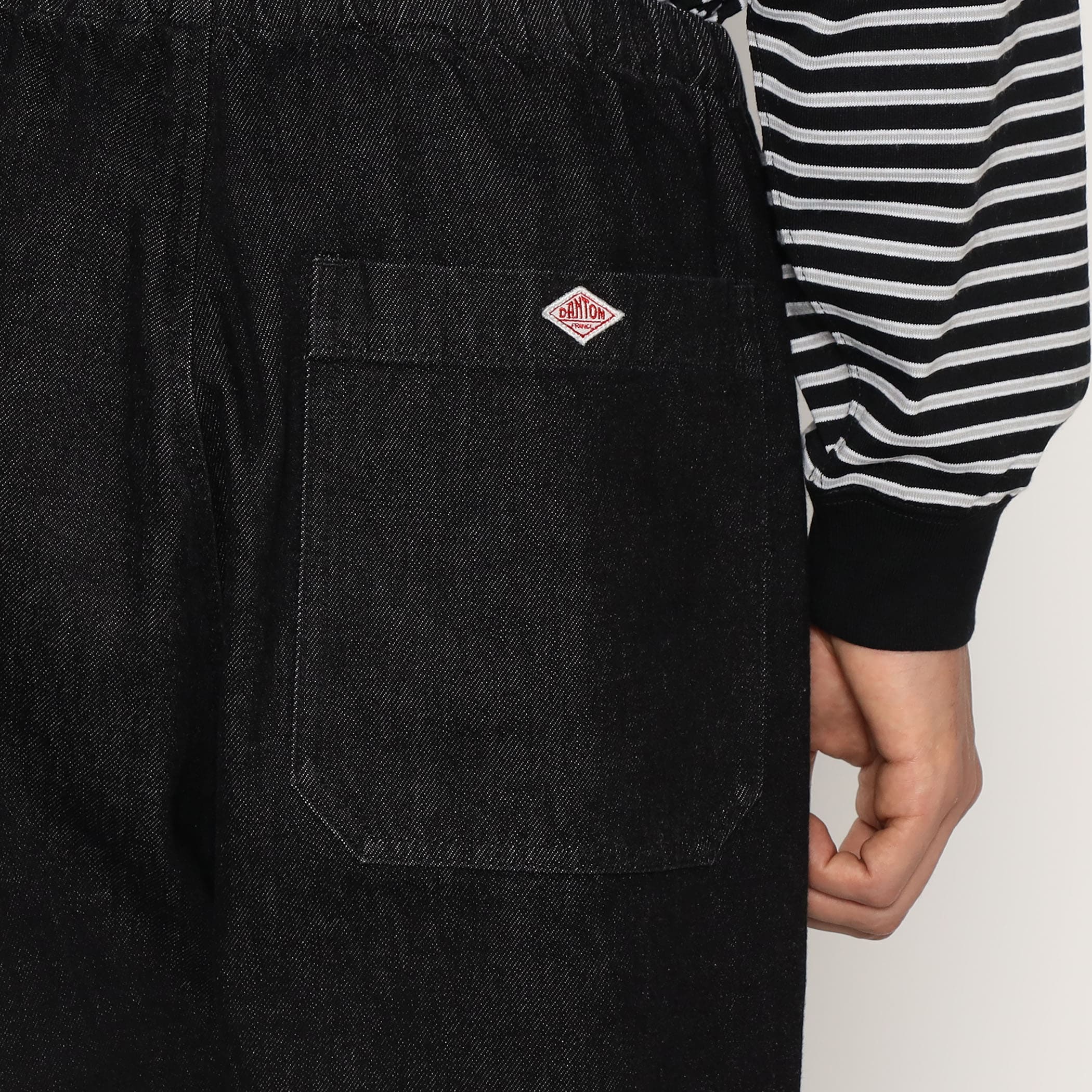 Men's Black Denim Easy Pants - Image 14