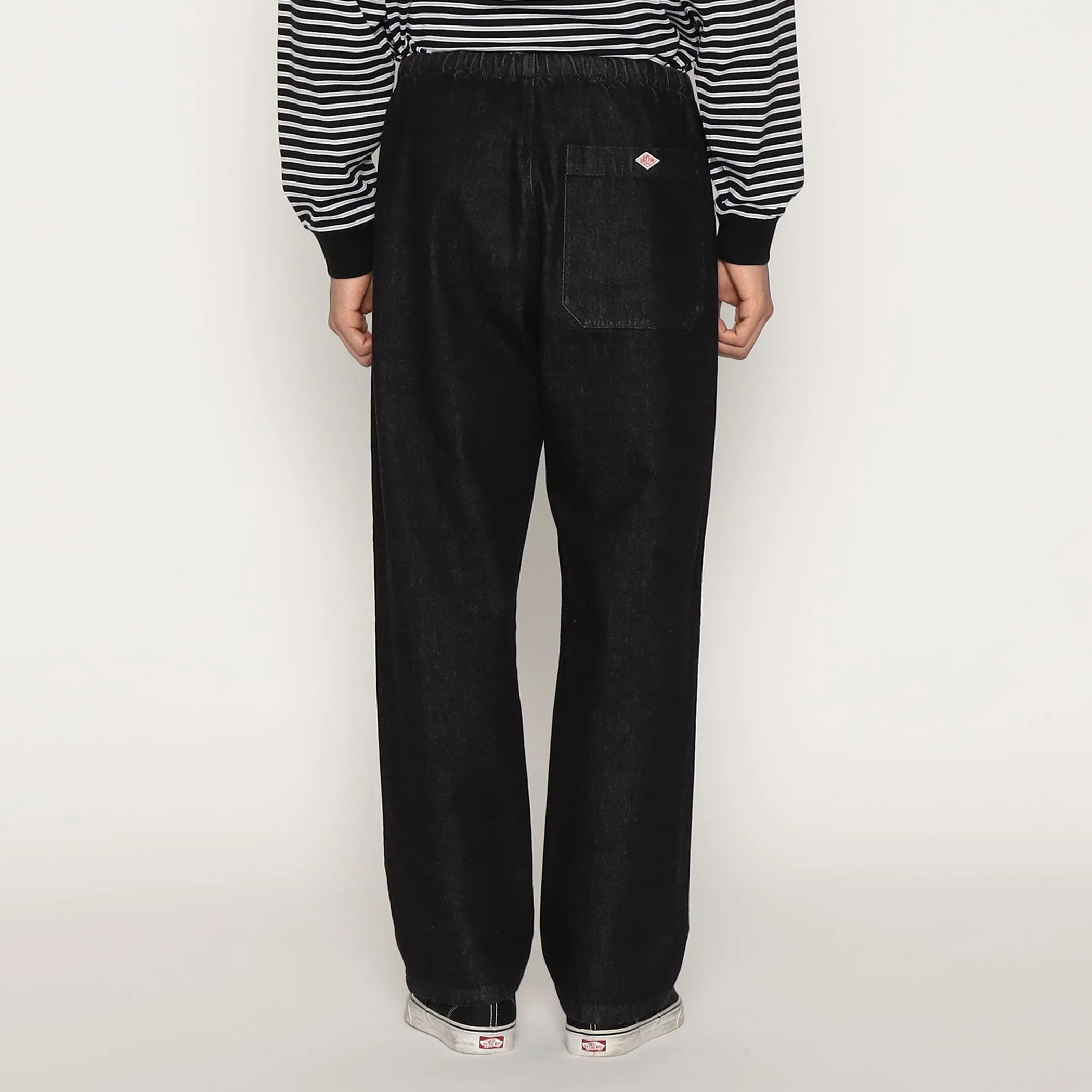 Men's Black Denim Easy Pants - Image 8