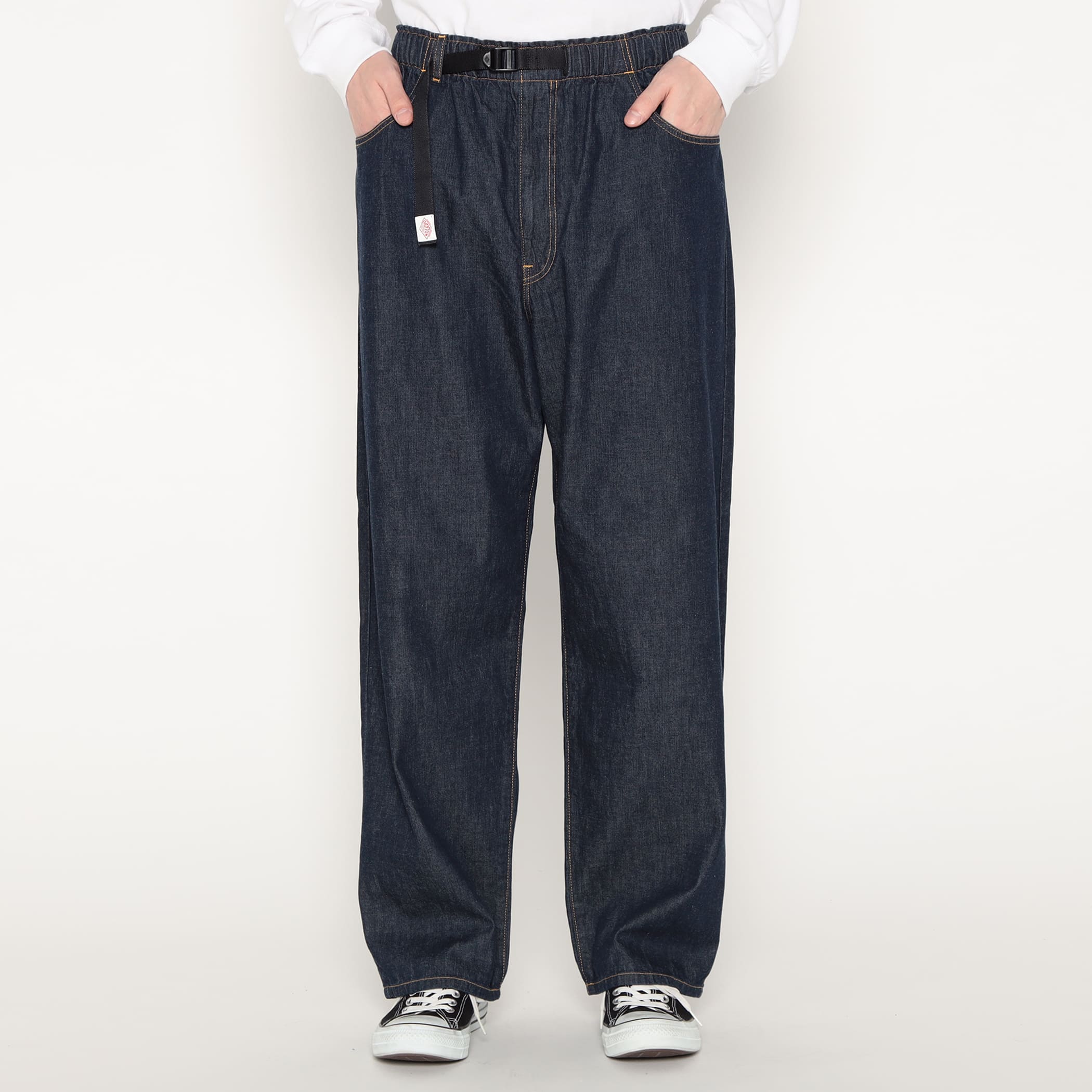 Men's Color Denim Belted Easy Pants - Image 4