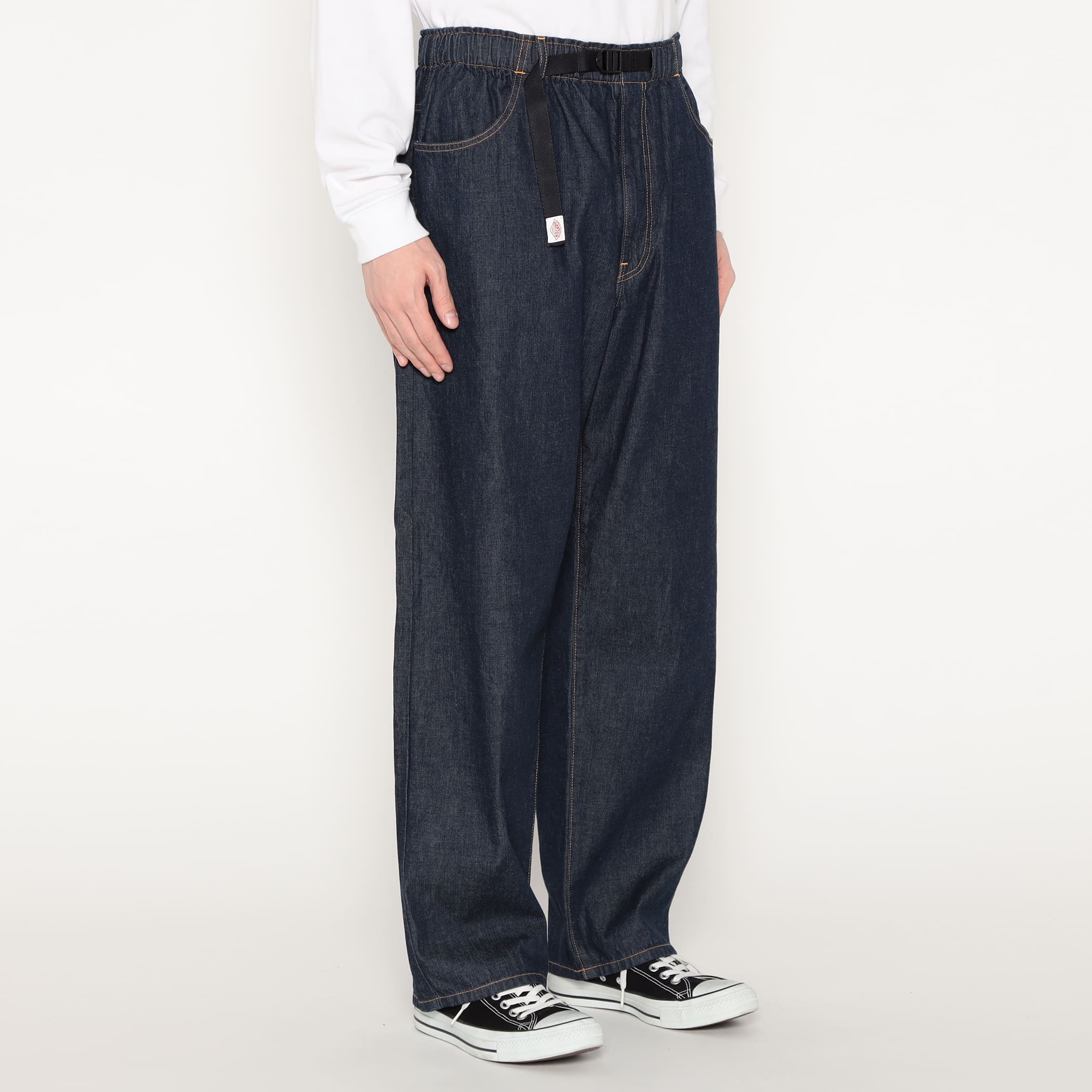 Men's Color Denim Belted Easy Pants - Image 6